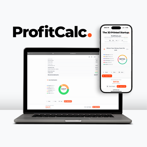 ProfitCalc – The 3D Printing Profit Calculator (1 Year Access)
